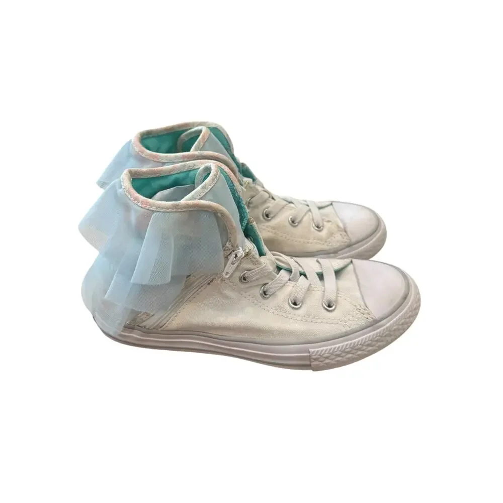 Converse Chuck Taylor Ballet Lace Zip Hi Tulle White Junior US 2 658084F